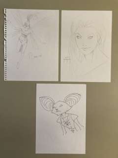 3 comic art sketches - P Gross, Oeming & Metcalf | misc / divers