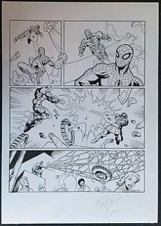 Original Art Page By Richard Elson  - Pen & Ink - Spider-Man : Tower Of Power #16 - Page 6 - (2008) 