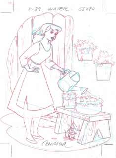 Cardona, Josep Maria  - Original production drawing - Cinderella & Gus Gus - Disney | Catawiki