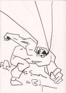 Mark Badger | Running Caped Hero Sketch Commission | Anthony’s Comic Book Art