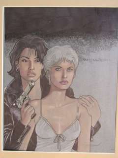 Renaud - Illustration originale couverture + crayonné - Jessica Blandy T.13 - Lettre Ã  Jessica - (1997) | Catawiki