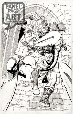 Sean Chen | Red Sonja/ Conan 1 Cover | Panel Page Art