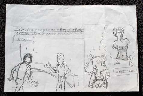 Pom (Van Hove, Jozef) - Original sketch/study (p.7) - Piet Pienter and Bert Bibber - Vakantie in Pandorra - (1993) | Catawiki