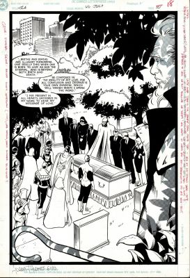 Adam Hughes Jose Marzan - Justice League America #40 Splash (The Jla & Jle Defeat Despero & 18 Heroes Attend Funeral For Mister Miracle!) 1990