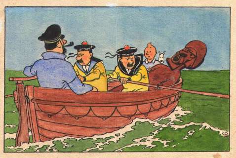 Cuvelier Paul | Illustration originale Tintin et les Dupont | Galerie Napoléon