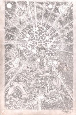 Art Nichols | Finished Pencil Sci Fi Cover/Illustration Art - Signed | Anthony’s Comic Book Art