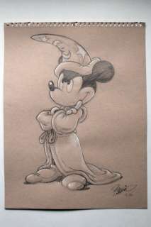 NÂº 5 Ensayo (Fantasia 1940 The Sorcerer’s Apprentice) Mickey aprendiz de brujo. Earth colour paper, 118 g. (27.9 x 35.6 cm) pencil and a touch of watercolour | Catawiki