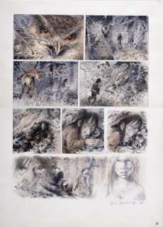 Hausman, René ( 1936 - 2016 ) | Encre et aquarelle sur papier, planche 34, Le camp volant,… | Stanley’s Auction