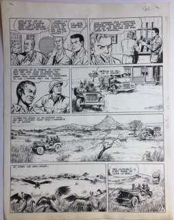 Forton, Gérald - Planche originale - Bob Morane - La piste de l’ivoire - (1955) | Catawiki