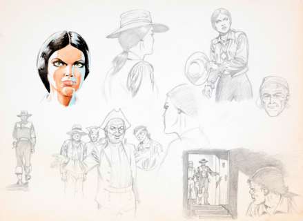 Hubinon | La Mouette, illustration double face Ã  la mine de… | Banque Dessinée