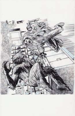 Karl Moline | Werewolf Commission Ink Art - Karl Moline | Anthony’s Comic Book Art