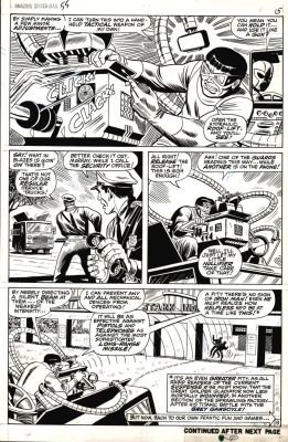 John Romita Sr. Mike Esposito | Amazing Spider-Man #55 P 13 (Doc Ock in Great Action Using the Nullifier on Cops To Destroy a Factory! 1967 | Romitaman