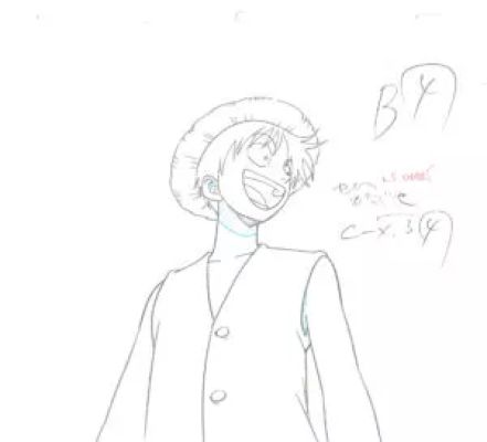 Oda Eiichiro - One Piece | 2276 – One Piece – Monkey D. Luffy – Genga – Episode 3 | La Galerie de la Bande Dessinée