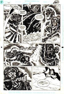 Mike Parobeck, Rick Burchett | Justice Society of America #5 P 16 (Golden Age Flash And Hawkman Battling a Demon!) 1992 | Romitaman