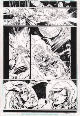 Art Thibert, Howard Porter | Jsa All Stars #13 P.17 - Interstellar Combat - 2011 | Anthony’s Comic Book Art