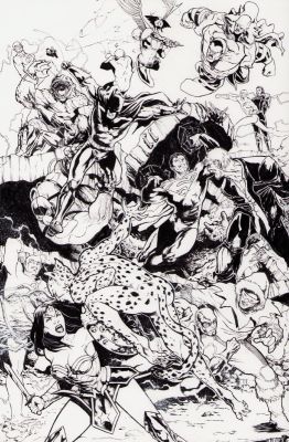 Superman, Batman, Wonder Woman, + Others Ink Art Commission - Signed | Anthony’s Comic Book Art