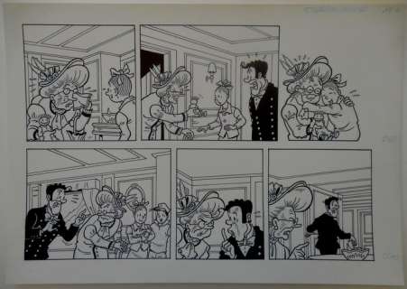 Morjaeu, Luc - Originele halve pagina (stroken 69 t/m 70 - plaat 18 A) - Suske en Wiske - Sterrenrood - (2014) | Catawiki