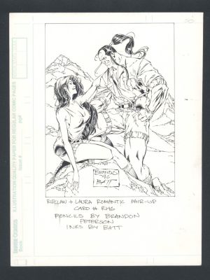 Brandon Peterson Batt Batt | Brandon Peterson Card Art - Ripclaw And Laura Pair-Up | Koch Comic Art