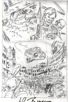 John Buscema | Punisher: War Zone #24 P 3 Splash (11 X 17 Inch Prelim) | Romitaman
