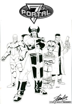 Johnson, Dave - Stan Lee’s the 7Th Portal - Villains Promo - the the Nullifiers of the 7Th Portal.the Nullifiers Kidnap Stab 2000 | Cool Lines Art