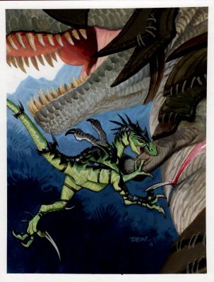 Den Beauvais | Noknaga - Guardians Published Collectible Fantasy Card Painting (1990S) | Romitaman