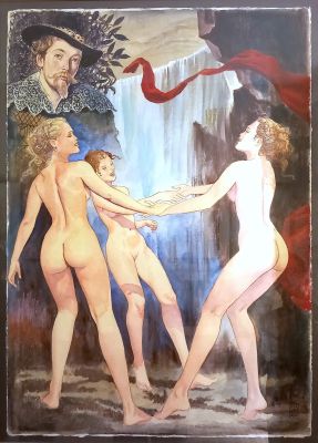 Milo Manara | Il pittore e la modella – Rubens | Krazy Art Gallery