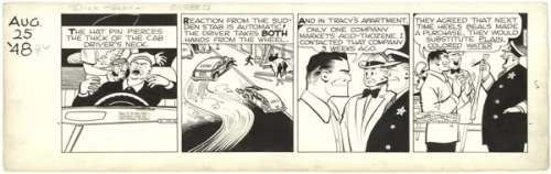 127: Chester Gould Dick Tracy daily 8/25/48 comic art | Russ Cochran