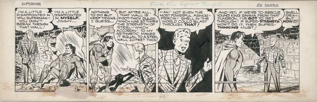 Joe Shuster | Shuster, Joe & Studio - Superman Daily #1797 / Oct. 1944 Supes & Jimmy Trapped | Cool Lines Art