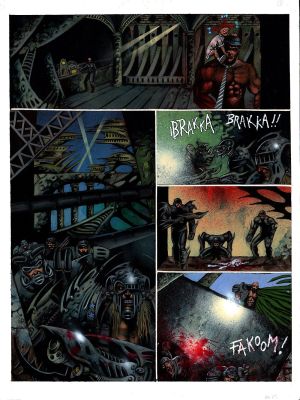 Nick Percival | Judge Dredd the Megazine #33 P 14 (Large Art Painted Page!) 1993 | Romitaman