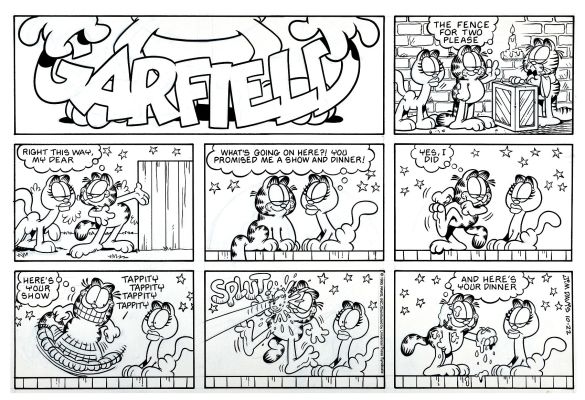 Jim Davis | Garfield Sunday Strip (Date Night For Garfield And Arlene Doesn’t Go As Planned..... For Arlene! Lol!) 10-22-1995 | Romitaman