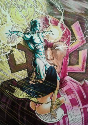 Luiz Foster | Silver Surfer And Galactus Color Commission By Luiz Foster | ComicArtFans Classifieds