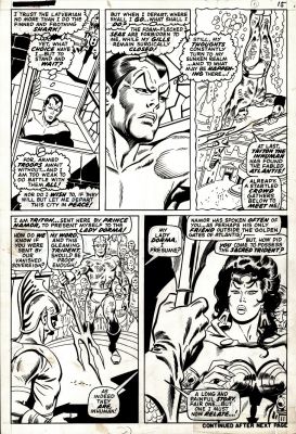 John Buscema, Johnny Craig | Sub-Mariner #20 P 2 (Sub-Mariner in 5 of 6 Panels Busting Up the City & Saving a Boy!) 1969 | Romitaman