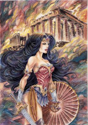 Wonder Woman Mixed Media Art - Signed | Anthony’s Comic Book Art