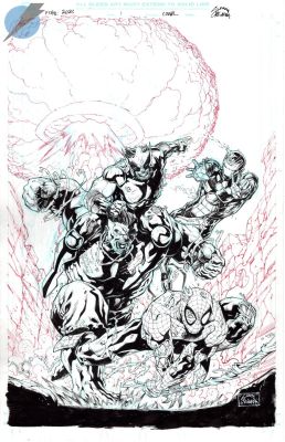 Ryan Stegman - Avengers Armageddon / Magic: the Gathering Issue 1 Page Cover