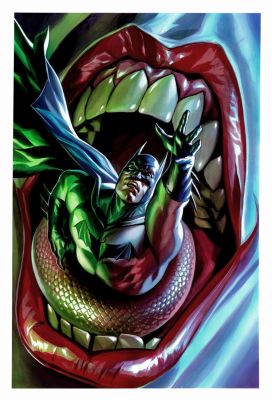 Felipe Massafera | Batman #141 Large Dc Cover Painting (Batman Crunched By a Serpent, in the Mouth of the Joker!) | Romitaman