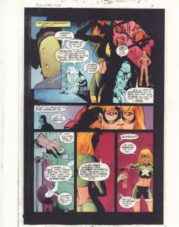 John Kalisz, Mark Propst, Scott Benefiel | Jsa Secret Files #1 P.7 Color Guide Art - Great Stargirl - 1999 | Anthony’s Comic Book Art
