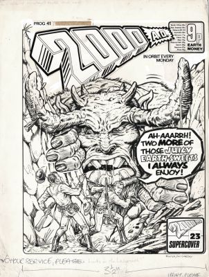 Brett Ewins Brendan McCarthy | 2000Ad Prog 41 Cover Art - Brett Ewins / Brendan McCarthy | Artdroids
