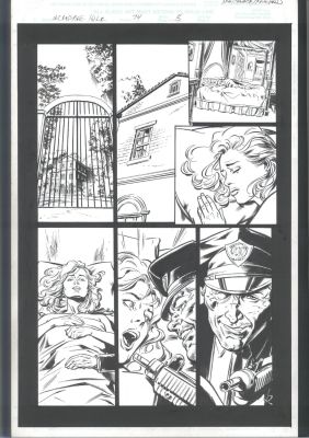Bill Reinhold Doug Braithwaite | Braithwaite Hulk Page - Deranged Cop Threatens Sleeping Woman Issue Incredible Hulk # 74 Page 5 | Koch Comic Art
