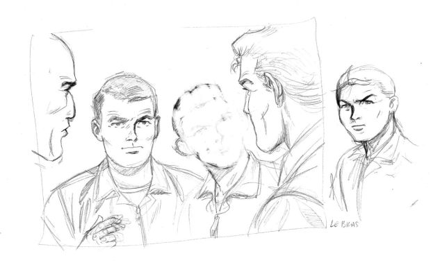 Le Bras Andrã© | CrayonnÃ© originale de BUCK DANNY avec Sonny Tuckson et Jerry Tumbler | Galerie Napoléon