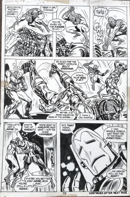 Ross Andru | Andru, Ross - Marvel Team Up #9 Pg 23, Second Spider-Man Series, Spidey & Iron-Man | Cool Lines Art