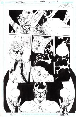 Mike McKone, Marlo Alquiza | Teen Titans 22 P 6 - McKone And Alquiza (Wonder Girl And Dr Light) | ComicArtFans Classifieds