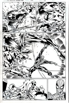 Bud Larosa, Joe Bennett | Amazing Spider-Man #431 P 19 Semi-Splash (’The Carnage Cosmic!’ Spider-Man Battles Carnage Throughout!) 1997 | Romitaman