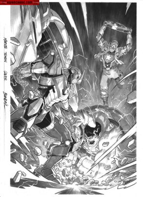 Michele Bandini | Covers / Pinups Issue Marvel Tokon First Strike # 1 Page Cover | Kwan Chang