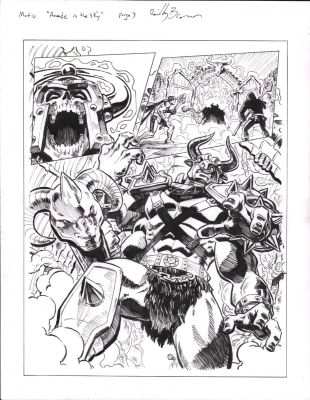 Reilly Brown | Masters of the Universe: the Powers of Grayskull - Arcade in the Sky #1 P.3 - Tauraton Splash - Signed - 2026 | Anthony’s Comic Book Art