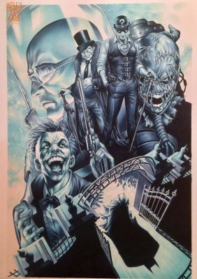 Mark Brooks - Detective Comics #995 Cover Painting And Side Show Print (Dc, 2019)