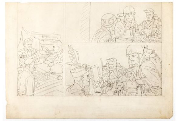 The GREAT Matt Baker - War Comic Preliminary Original Art (c. 1950s) | eBay US (Buy It Now)