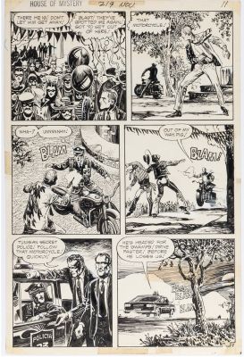 Alfredo Alcala | Alcala, Alfredo - House of Mystery #219 Pg 8 - Crook Escapes Carnival - "The Curse of the Crocodile!" 1973 | Cool Lines Art