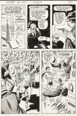 Bob Brown, Murphy Anderson | Superboy #195 P 12 (Great Superboy Battle Page!) 1973 | Romitaman