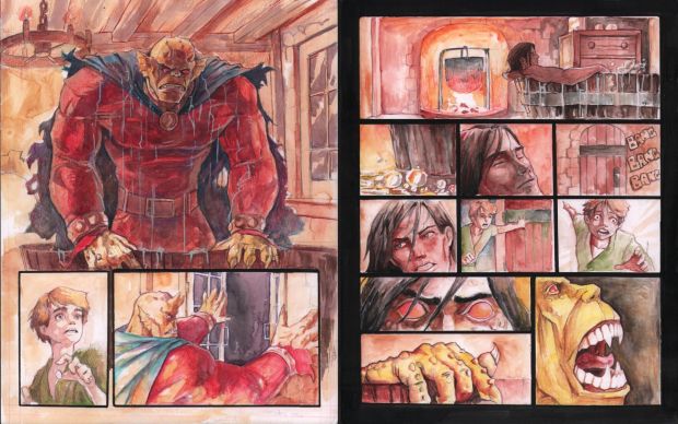 Jason Rodriguez | Etrigan Portfolio Pages 2Pc | Anthony’s Comic Book Art