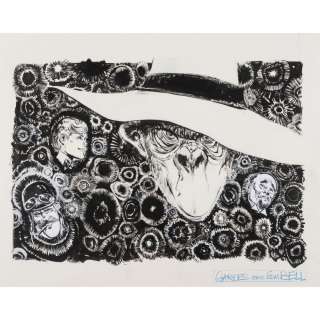 Follet René (1931 - 2020) | Illustration originale pour les pages de garde de la série Les enquêtes d’Edmund Bell | Tajan